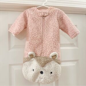 Chick Pea Baby Girl Sherpa Teddy Sleep Sack Pink 0-3 Months